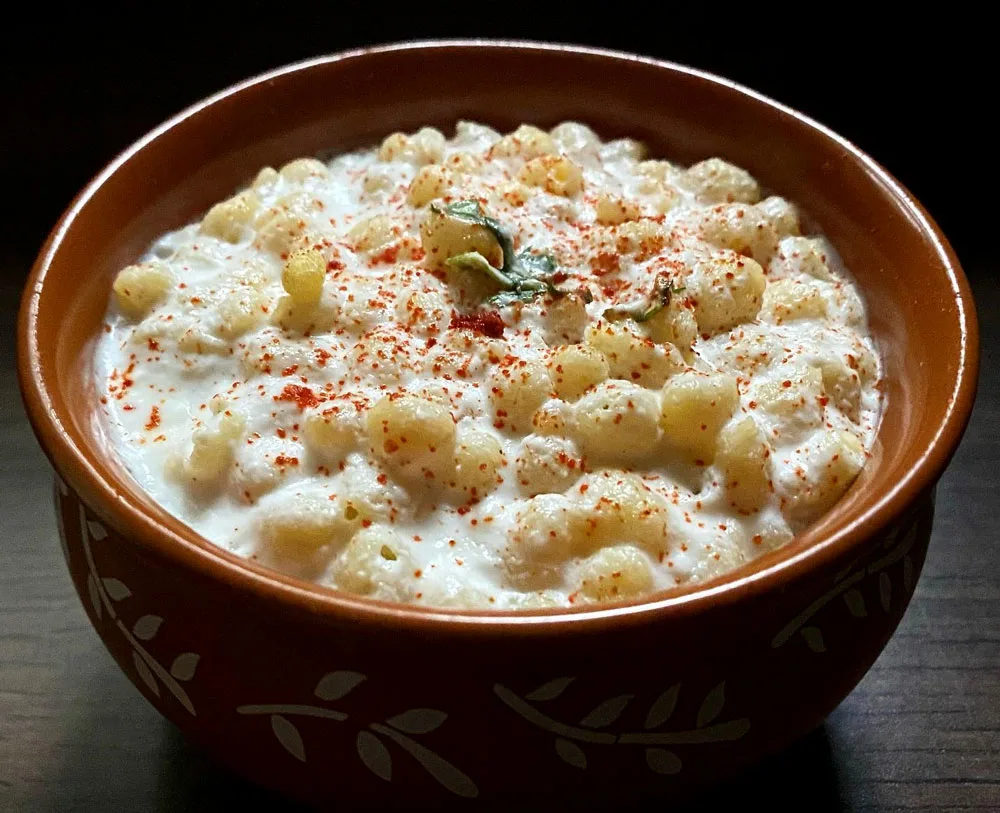 Boondi Raita – Traditional Rajasthani dish made with crispy boondi and yogurt