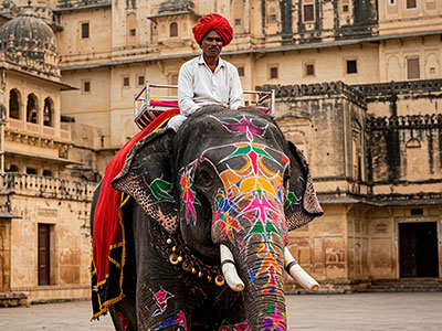 Elderly indian man in rajasthan